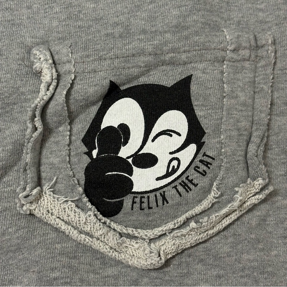 Needles Gray Crewneck Sweatshirt with Felix the cat Pocket - Picture 4 of 4